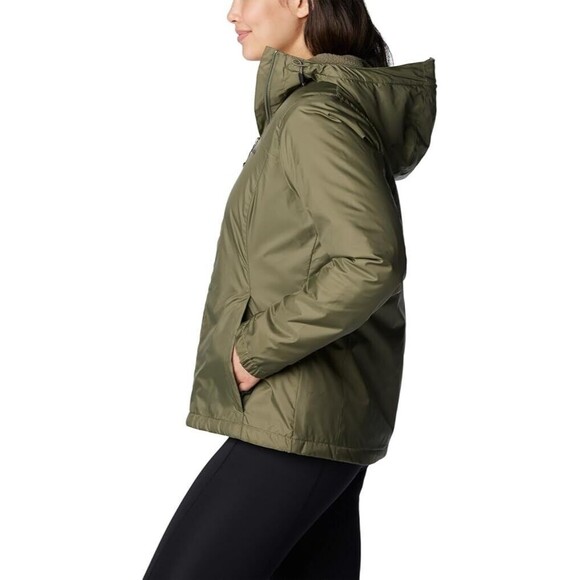 Columbia Women's Switchback Sherpa-Lined Jacket, Stone Green, S - Picture 3 of 5